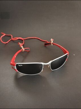 Ray-Ban Junior Sunglasses RJ9522S for Kids, Red and Silver